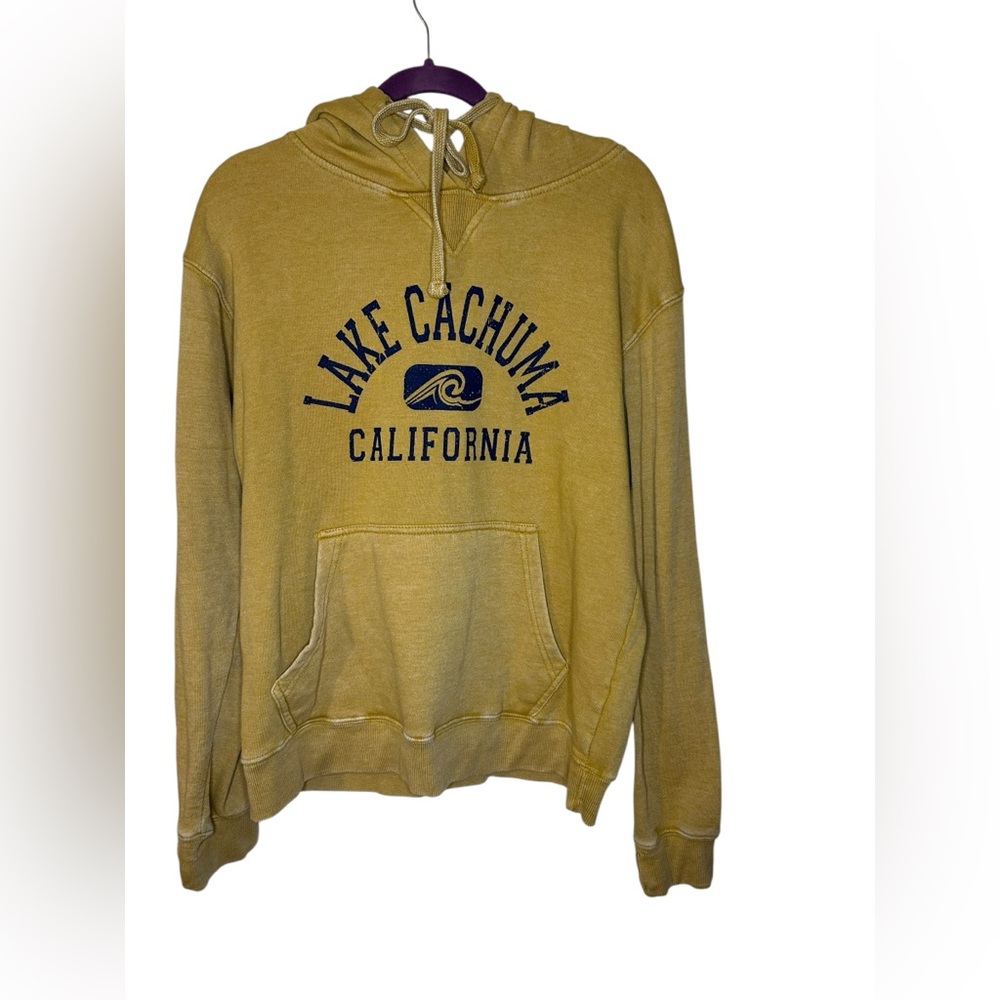 Lake Cachuma CA Distressed Cotton Blend Hoodie